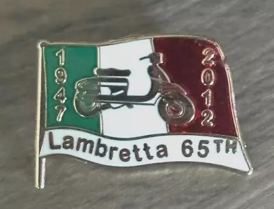 Lambretta 65th 1947 2012 Enamel Pin Badge Mods Rockers Skins Scooter • £6.99