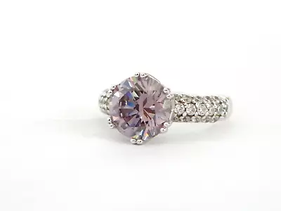 Vintage Style Sterling Silver 925 Purple CZ Crown Ring Size 9 • $49.99