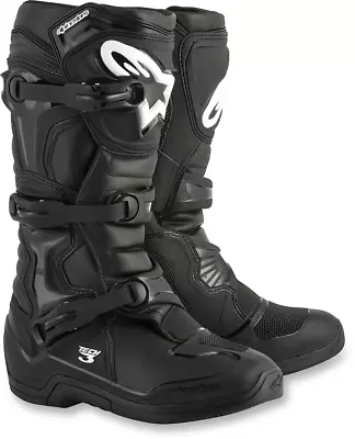 Alpinestars Adult Black Tech 3 Off-Road MX ATV Dirtbike Riding Racing Boots • $249.95