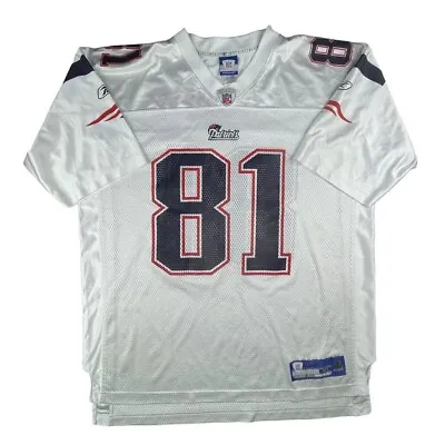 Randy Moss New England Patriots White Color Way Reebok Mesh NFL Football Jersey • $31.99