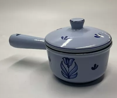 Holland Blue Enamel Saucepan With Lid (Code 3KK5) • $12