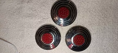 Vintage Style Hub Cap Wheel Axle Cover Red Reflectors  • $25