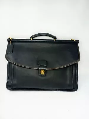 Vintage Coach Beekman Black Leather Briefcase Satchel 5266 • $75