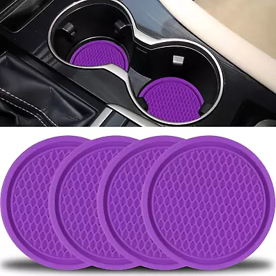 Car Cup Coaster 4PCS Universal Non-Slip Cup Holders Embedded In Ornaments Coast • $11.13