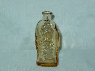 Vintage Wheaton Miniature Amber Fisch's Bitters Fish Glass Bottle • $9.99