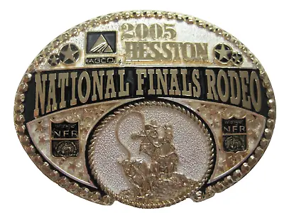 Hesston Gold & Silver 2005 NFR Cowboy Rodeo Adult Buckle New • $89