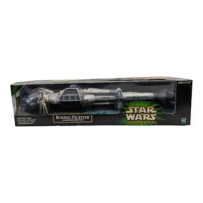 2001 Hasbro Star Wars Power Of The Jedi B-Wing Fighter W/  3.75  Sullustan Pilot • $199.97