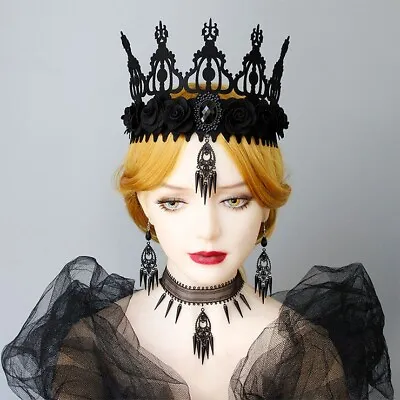 $26 • Buy Victorian Gothic Black Gemstone  Fascinator - Festival Wear  FREE STANDARD POST