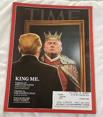 Time Magazine June 18 2018- Donald Trump ~ King Me Cover- USA NEXT PRESIDENT... • $7.50