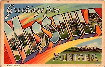 Goldpath: Us Postcard 1953 Missoula Mont Cv483_p06 • $1