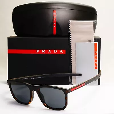 Prada Linea Rossa Men's Matte Havana Square Sunglasses - PS10WS58106F-54 Italy • $99