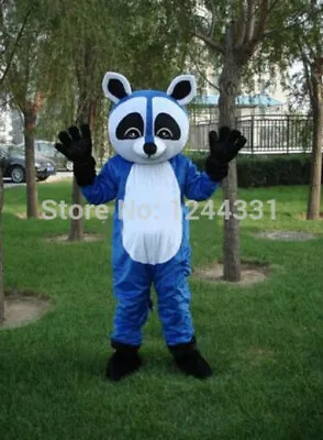 Blue Racoon Mascot Costume Cosplay  Clothing  Carnival Halloween Adults • £246.40