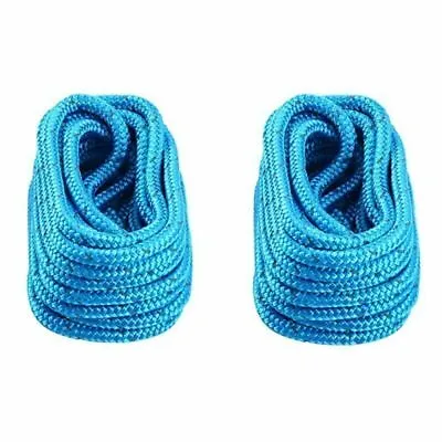 $21.92 • Buy 2 Pack 1/2 Inch 25 FT Reflective Double Braid Nylon Boat Dock Line Mooring Rope