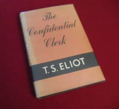 The Confidential Clerk By T. S. Eliot (1954) First American Edition Hardcover • $25