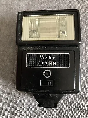 Vintage Vivitar Auto 215 Film Camera Mount Flash • $15
