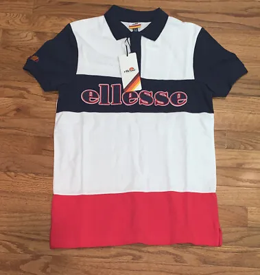 Men's Ellesse Baja Pique Polo Shirt EM07329-614 Small NWT $55 • $22.82