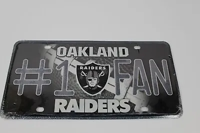Oakland Raiders Nfl Metal Car Tag #1 Fan • $21