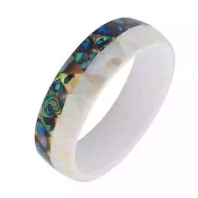 Mother Of Pearl Abalone Shell Bangle Cuff Bracelet For Women Jewelry Size 7.5  • $16.54