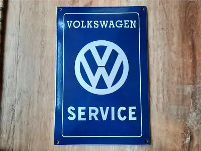 Heavy Thick Porcelain Volkswagen Service Sign Beatle Bug Import Auto Dealer Sign • $67.50