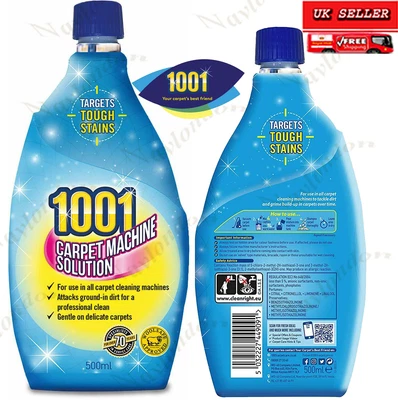 £7.59 • Buy 1001 Carpet Machine Solution, Shampoo 500ml Vax Bissell Carpet Cleaning  Machine
