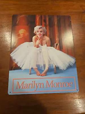 Marilyn Monroe Tin Sign White Dress Movie Star Decor Wall Media Room Picture • $12