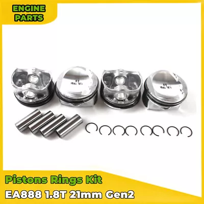 1.8T Engine Pistons 21mm & Rings Fit For VW Golf AUDI A3 A4 A5 TT CDHA EA888 • $75.04