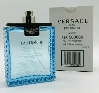 Versace Eau Fraiche Men Cologne Spray 3.3 Oz Box As Shown No Cap • $49.95
