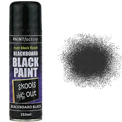 3 X Blackboard Spray Paint Childs Bedroom School Room 250ml Chalk Black Board • £6.39