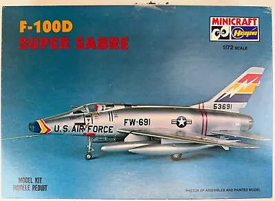 North American F-100D Super Sabre 1:72 Hasegawa 1035 Complete Model Kit Open Box • $21.22