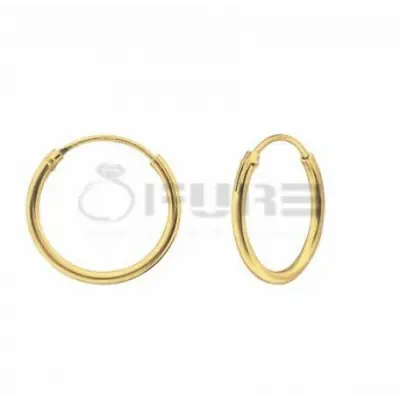 £2.89 • Buy 14K Gold Filled Endless Sterling Silver Posts Huggie Large Small Hoop Earrings