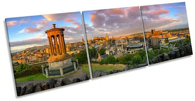 Edinburgh City Skyline Picture CANVAS WALL ART Triple Print • £46.99