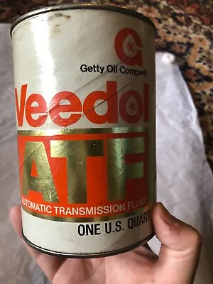 Veedol Oil Can ATF Getty Oil Company 1 Quart - Drained • $39.95