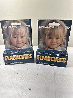 Lot Of 6 Flashcubes (6 Cubes/24 Flashes) In 2 Sylvania Boxes New Old Stock • $15.99