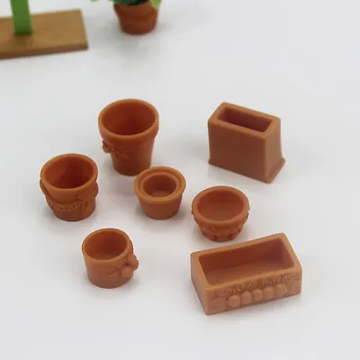 7PCS Dollhouse 1/12 Scale Miniature Flowerpot Fairy Garden Toy Lot Accessories • $8.69