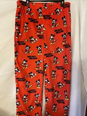 Disney Mickey Mouse Mens Size Large Fleece Pajama Pants Lounge  Sleepwear • $14.99