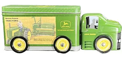 John Deere Tin Delivery Truck Tin & Lids Vintage Wheels Tractors 2 Compartments • $14.99