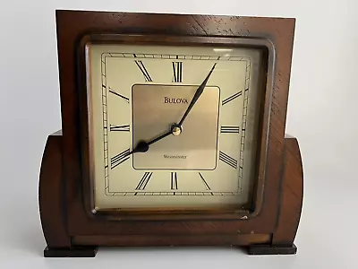 Bulova B2130 Mapleton Westminster Chime Clock Art Deco Mantle • $59.99