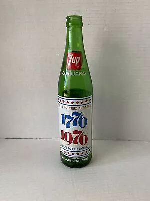 7-UP POP BOTTLE SALUTES U.S. BICENTENNIAL 1776-1976 LIBERTY BELL 16 Oz VTG • $20