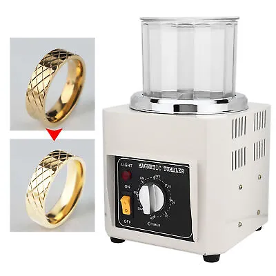 Magnetic Tumbler Jewelry Polisher Finisher Machine Polishing Tool 110V TDM • £161.66