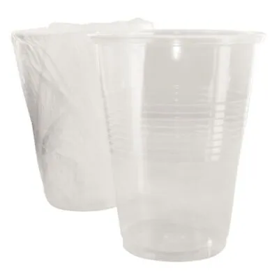 Plastic Glasses Individually Wrapped Hygiene 7oz - Pack Of 100 • £8.99