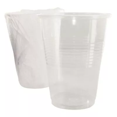 Plastic Glasses Individually Wrapped Hygiene 7oz - Pack Of 100 • £8.99