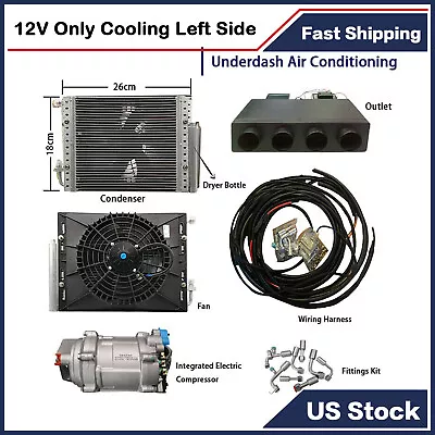 Universal Underdash Electric Air Conditioning Compressor A/C KIT 12Volt Cooling • $999.99
