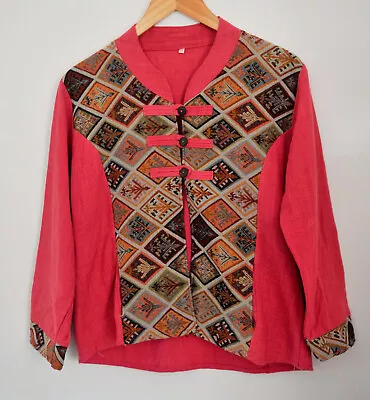 Mens Asian (Mongolian?) Ethnic Woolen Tunic/Jacket - Sz Medium • £26