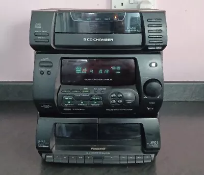 Panasonic SA-CH34 5 CD Dual 2 Tape Deck Tuner Stereo Hifi • £60