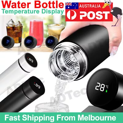 500ml LED Display Vacuum Flask Thermos Coffee Cup Insulated Tea Bottle Water Mug • $15.75