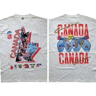 Vintage 1991 Labatt Coupe Canada Cup NHL Hockey Shirt Double-Sided Size XL • $75
