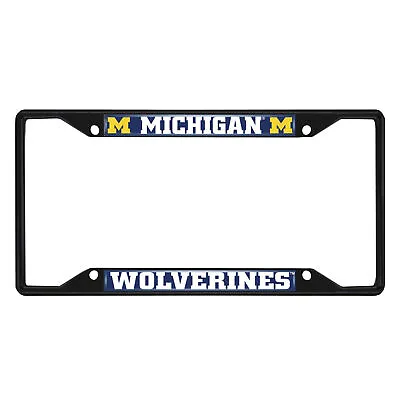 Fanmats NCAA Michigan Wolverines Black Metal License Plate Frame • $13.99