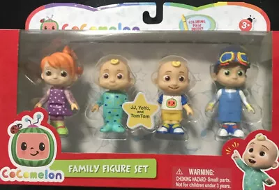 New Cocomelon Family & Friends JJ TomTom YoYo Figure Play Set 4 Pack BRAND NEW • $18.65