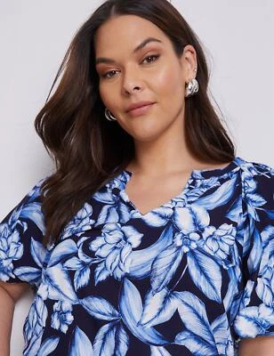 $24.82 • Buy Autograph Short Sleeve Split Neck Top Womens Plus Size Clothing  Tops Tunic