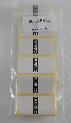 £2.85 • Buy NON FADE 50 X Cable Id Tidy Labels Self Adhesive Sticky Identification Stickers